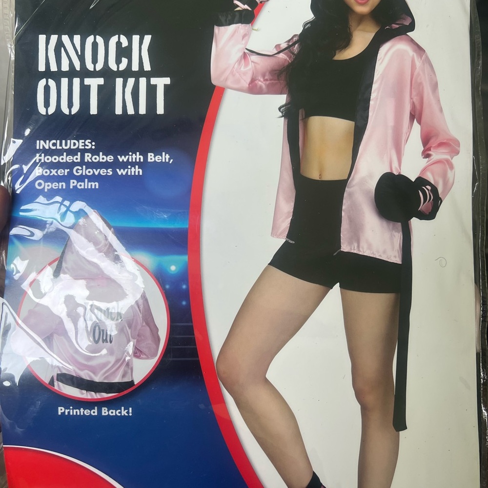 Pink Knock Out Kit with Hooded Robe and Gloves